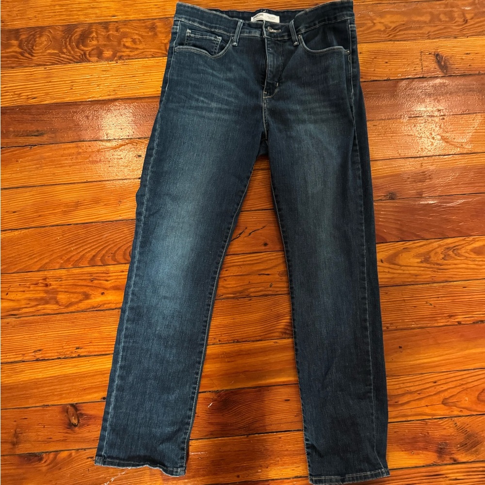 Signature by Levi Strauss Women's Straight Leg Jeans - Dark Blue